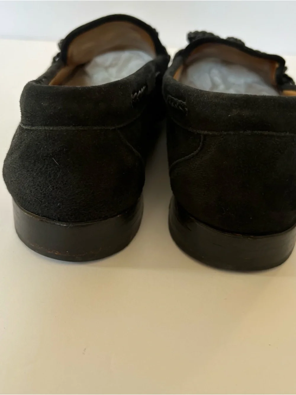 Stubbs Wootton Black Suede Leather Boat Shoes Mens 7 USA Made Cruise Resort Soft